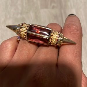 Gold double ring #11